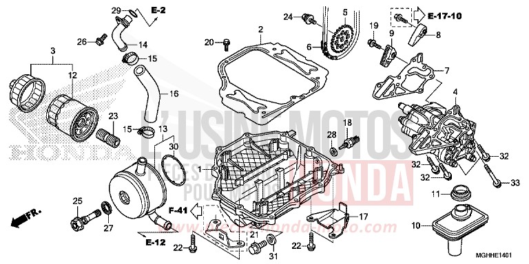POMPE A HUILE (VFR1200XD/XDA/XDS) von VFR1200X "Crosstourer" DCT PEARL GLARE WHITE (NHB53) von 2017